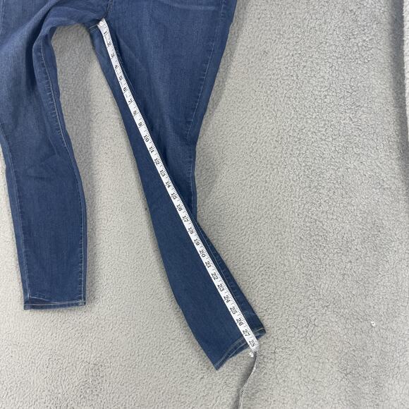 Paige Verdugo Ankle Jeans Womens 32 Blue Distressed Stretch Skinny Denim Pants - Picture 3 of 13